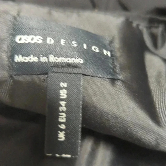 NWT ASOS Designs Black Midi Dress Size 2 - Picture 4 of 9